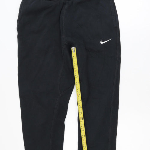 Nike Men's Black Jogger Trousers M Regular Fit Elastic Waist