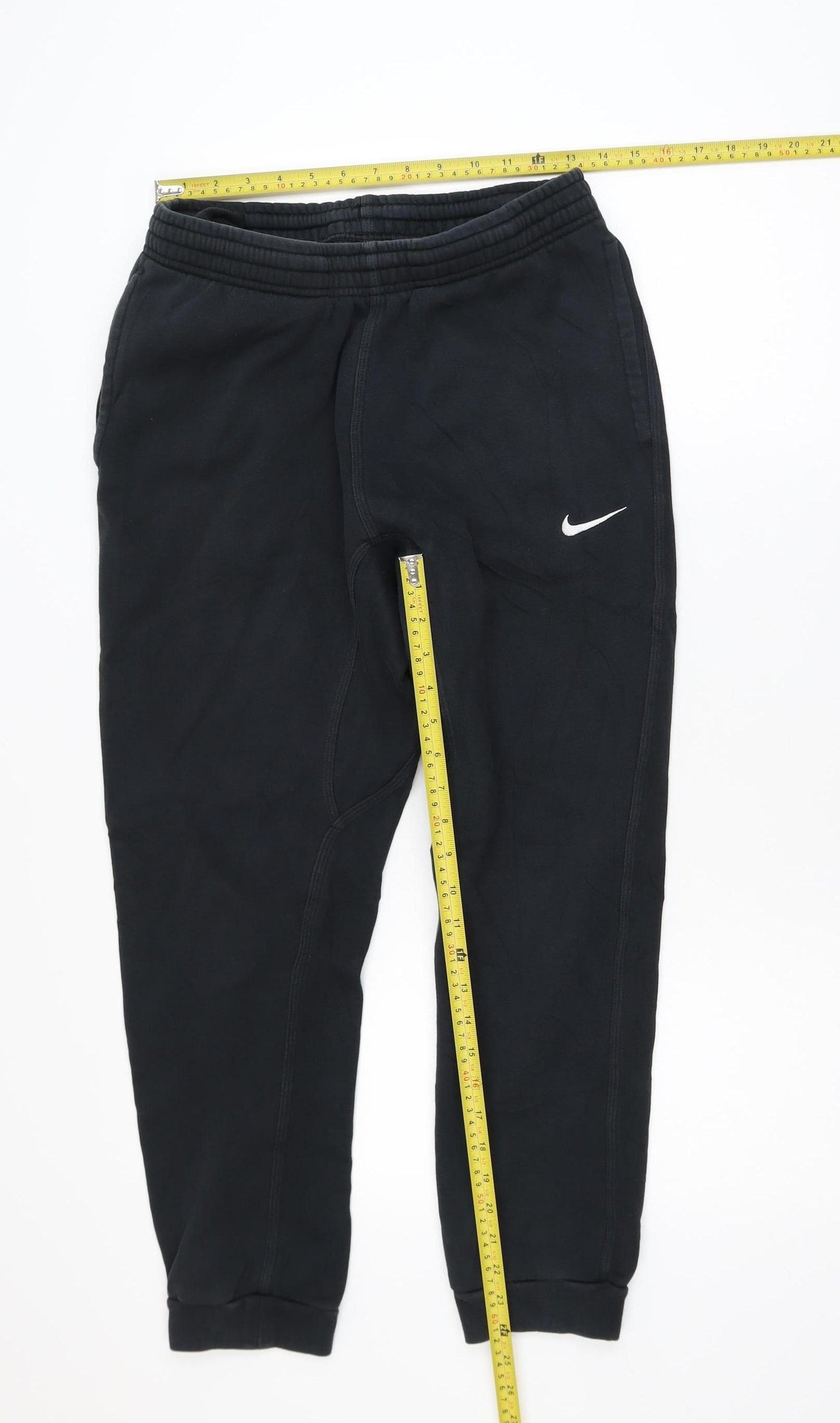 Nike Men's Black Jogger Trousers M Regular Fit Elastic Waist