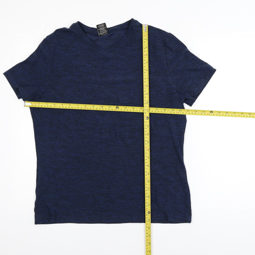 Industry Men's Blue Slim Fit Short Sleeve Crew Neck T-Shirt Size S