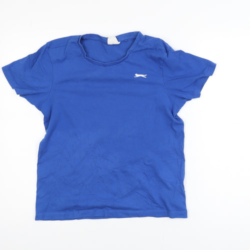 Slazenger Blue Cotton Crew Neck Short Sleeve T-Shirt 13 Yrs Teens