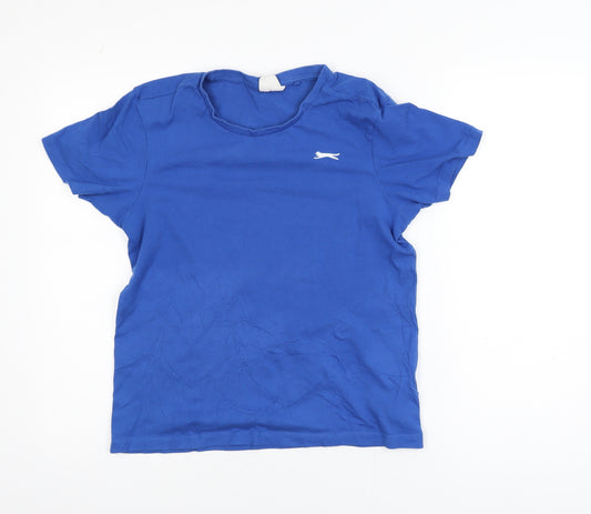 Slazenger Blue Cotton Crew Neck Short Sleeve T-Shirt 13 Yrs Teens