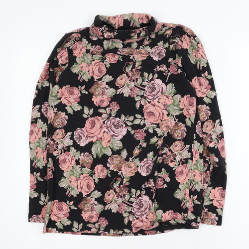 NEXT Teens Multicoloured Floral Roll Neck Long Sleeve Top Size 14