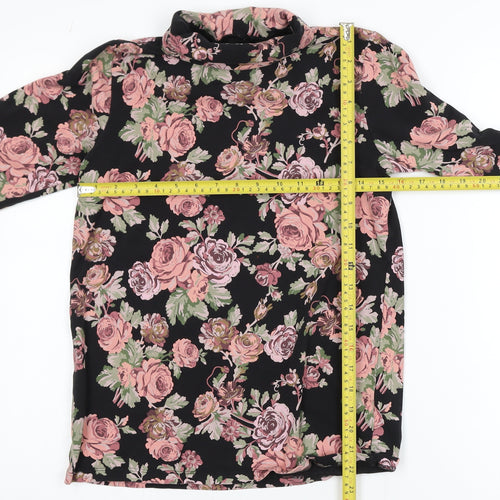 NEXT Teens Multicoloured Floral Roll Neck Long Sleeve Top Size 14