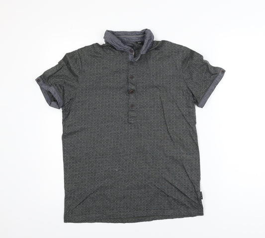 Ted Baker London Men's Grey Short Sleeve Polo Shirt Size M