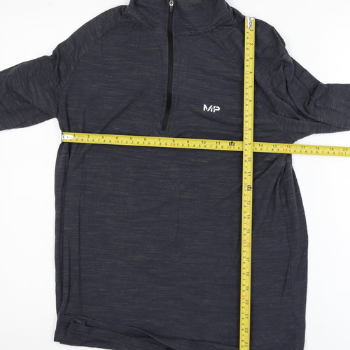 MP Men's Black Medium 1/4 Zip Lightweight Athletic Track Jacket