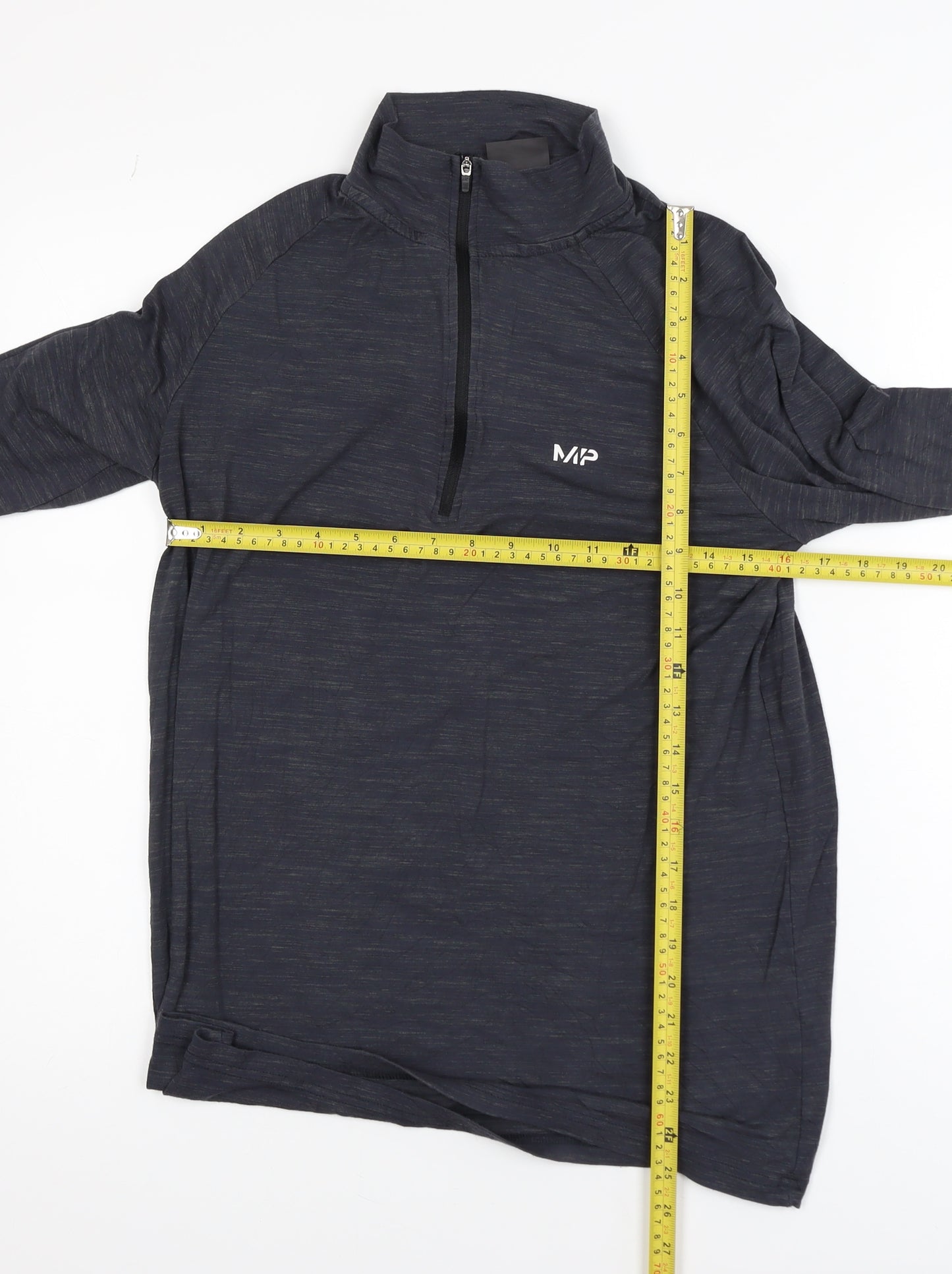 MP Men's Black Medium 1/4 Zip Lightweight Athletic Track Jacket