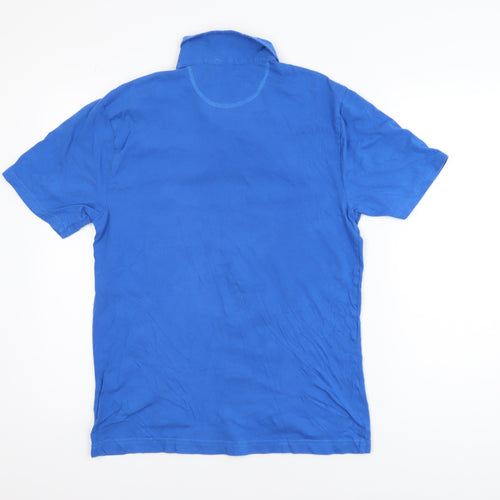 Original Penguin Men's Blue Slim Fit Striped Polo Shirt M