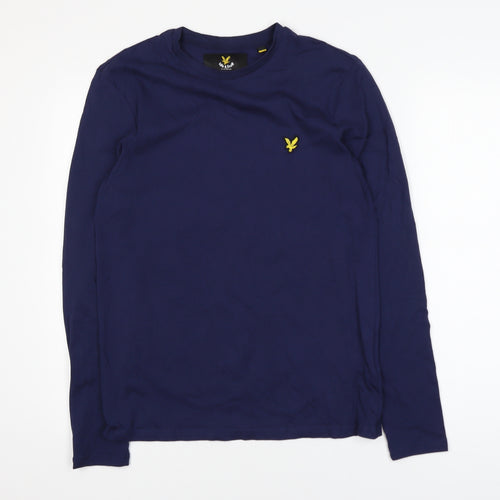 Lyle & Scott Men's Blue Cotton Crew Neck Long Sleeve Sweatshirt S