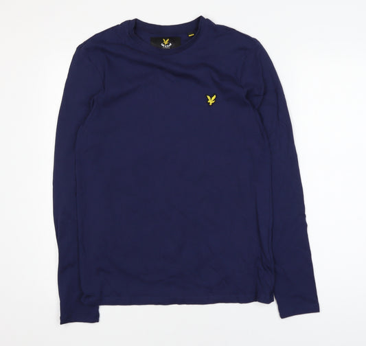 Lyle & Scott Men's Blue Cotton Crew Neck Long Sleeve Sweatshirt S