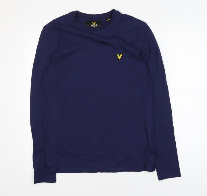 Lyle & Scott Men's Blue Cotton Crew Neck Long Sleeve Sweatshirt S