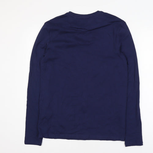 Lyle & Scott Men's Blue Cotton Crew Neck Long Sleeve Sweatshirt S
