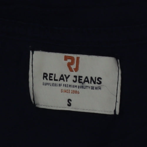 Relay Jeans Men's Blue Graphic Logo T-Shirt Size S Classic Fit