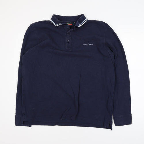 Pierre Cardin Men’s Blue Long Sleeve Polo Shirt 2XL Regular Fit