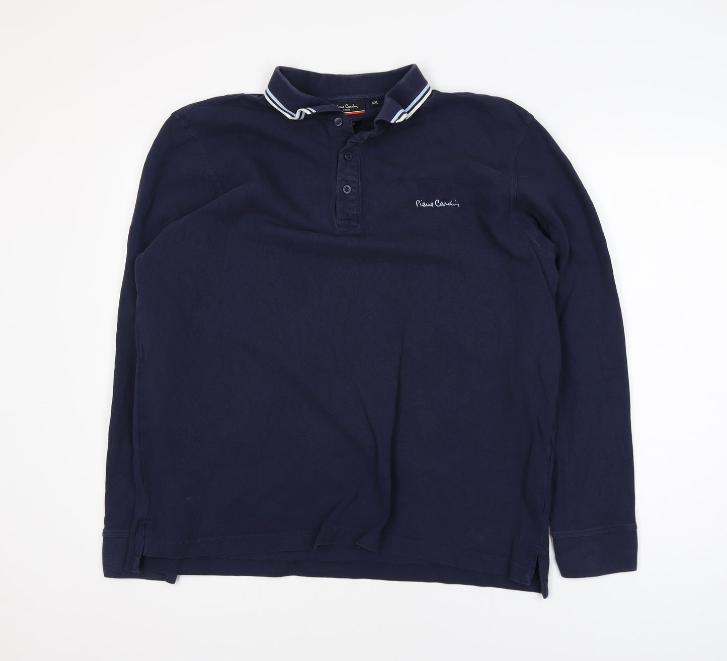 Pierre Cardin Men’s Blue Long Sleeve Polo Shirt 2XL Regular Fit