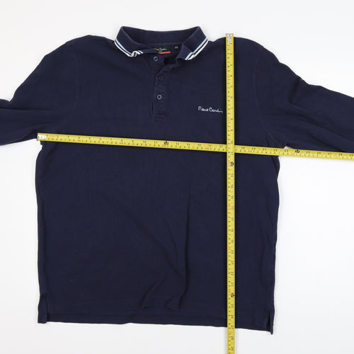 Pierre Cardin Men’s Blue Long Sleeve Polo Shirt 2XL Regular Fit