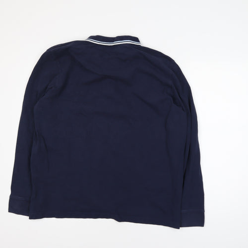 Pierre Cardin Men’s Blue Long Sleeve Polo Shirt 2XL Regular Fit