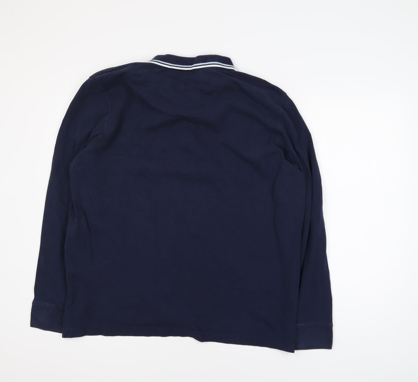 Pierre Cardin Men’s Blue Long Sleeve Polo Shirt 2XL Regular Fit