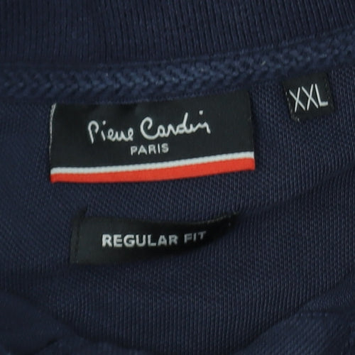 Pierre Cardin Men’s Blue Long Sleeve Polo Shirt 2XL Regular Fit