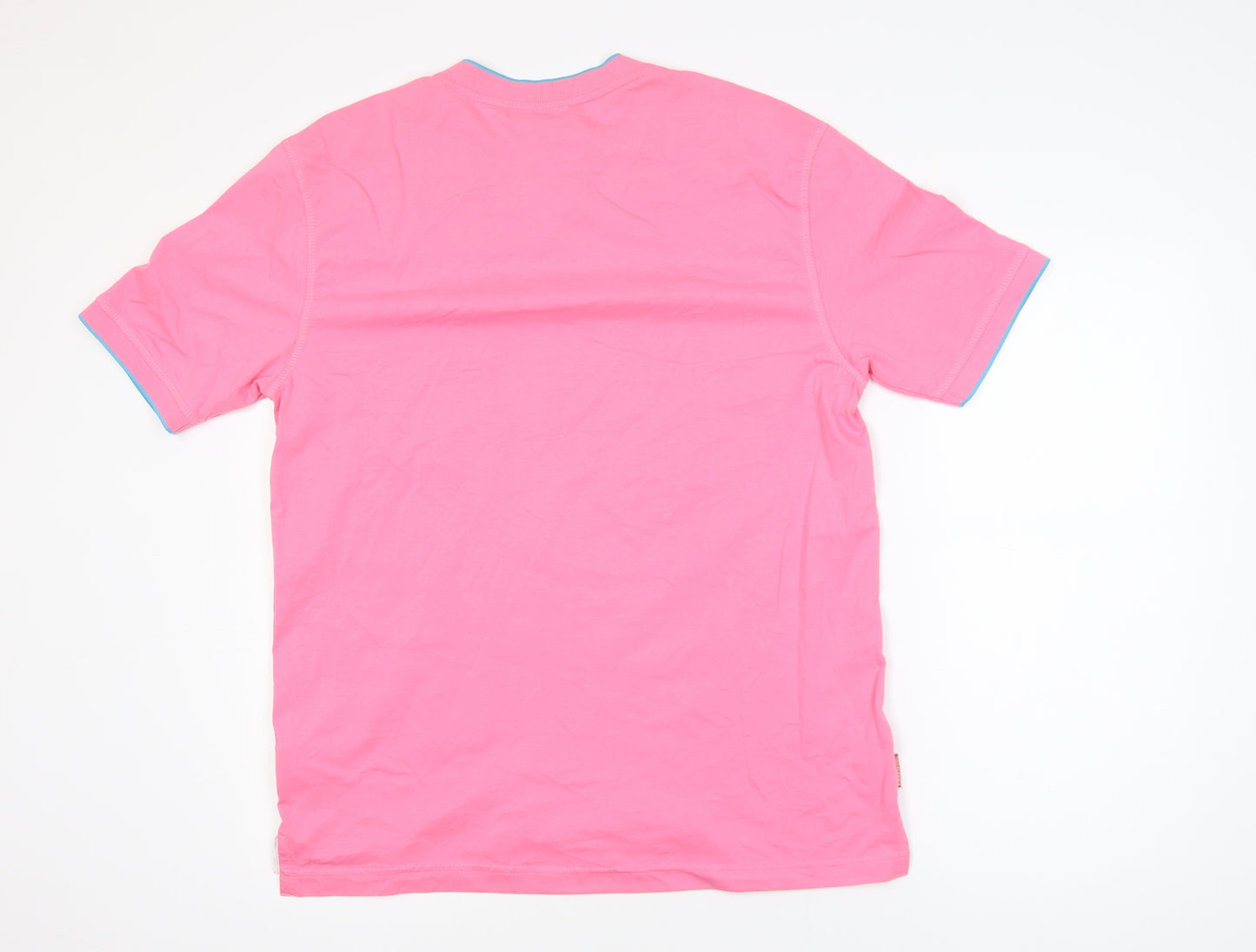 Slazenger Men's Pink V-Neck Cotton T-Shirt Size L