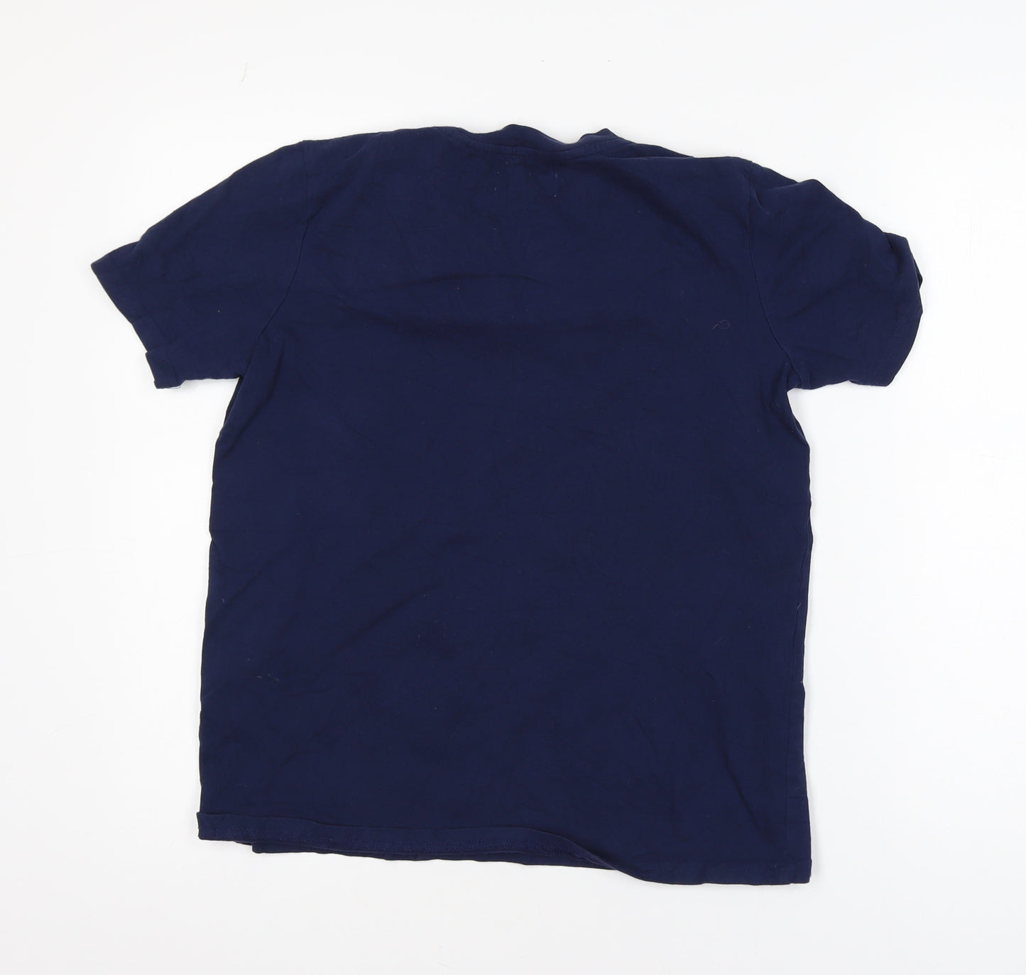 Superdry Women's Blue Logo Cotton T-Shirt Size 8 Short Sleeve