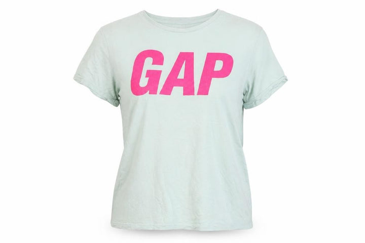 Gap Women's Green Cotton Short Sleeve Graphic T-Shirt Size L