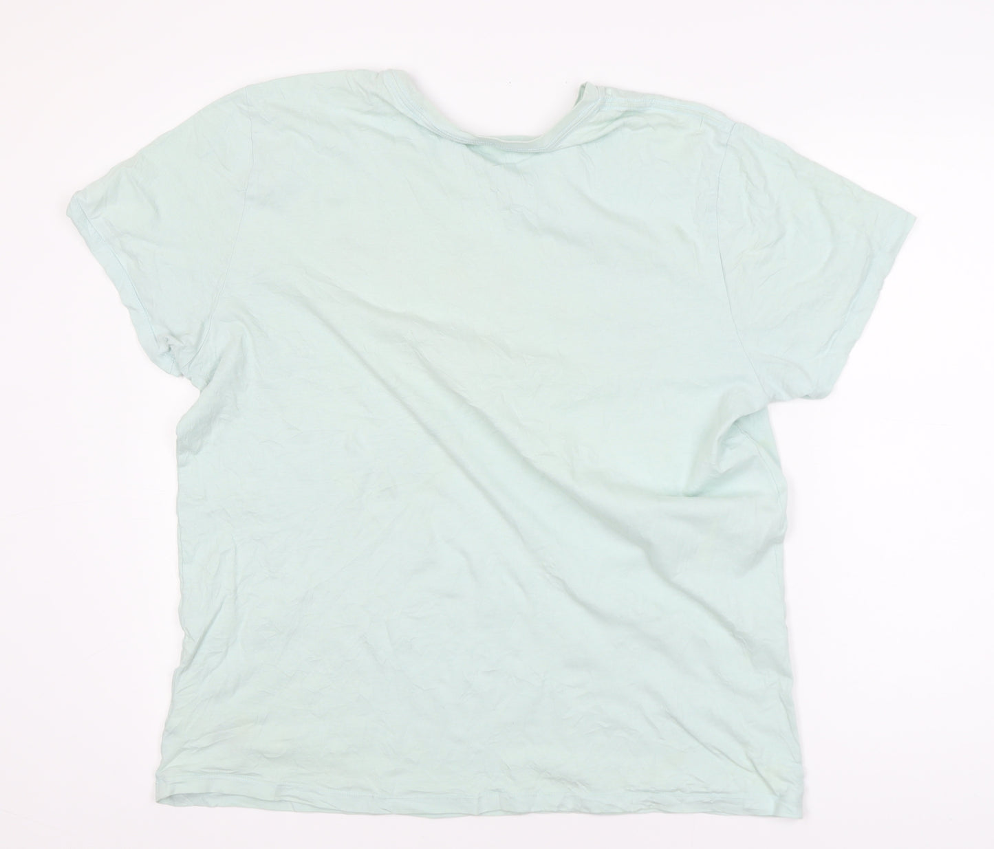 GAP Women's Green Cotton Short Sleeve Graphic T-Shirt Size L