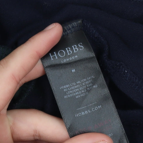 Hobbs Women’s Blue Striped Crew Neck Cotton Long Sleeve Jumper Size M
