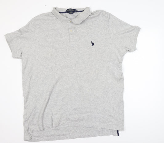U.S. Polo Assn. Mens Grey XXL Classic Fit Cotton Polo Shirt
