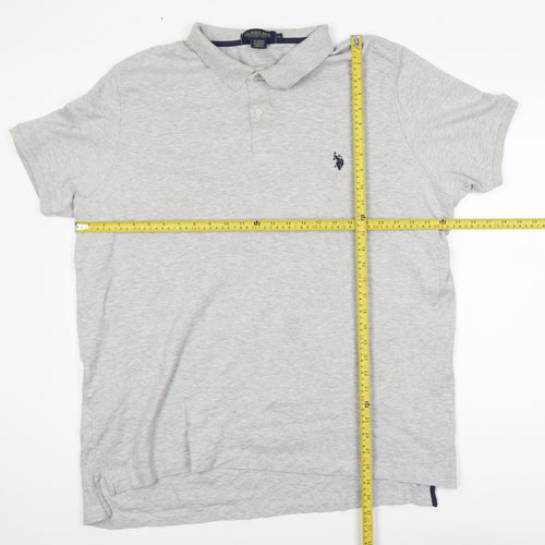 U.S. Polo Assn. Mens Grey XXL Classic Fit Cotton Polo Shirt