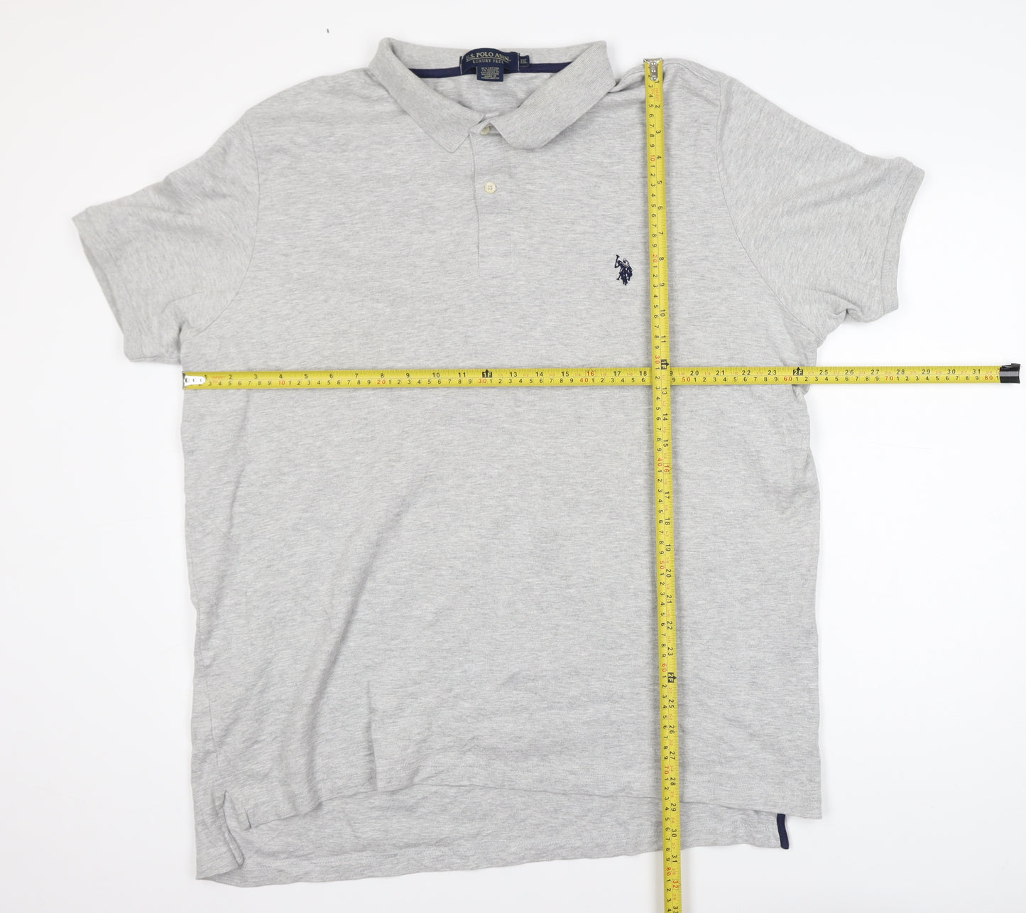 U.S. Polo Assn. Mens Grey XXL Classic Fit Cotton Polo Shirt