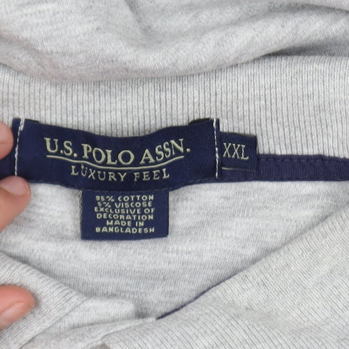 U.S. Polo Assn. Mens Grey XXL Classic Fit Cotton Polo Shirt