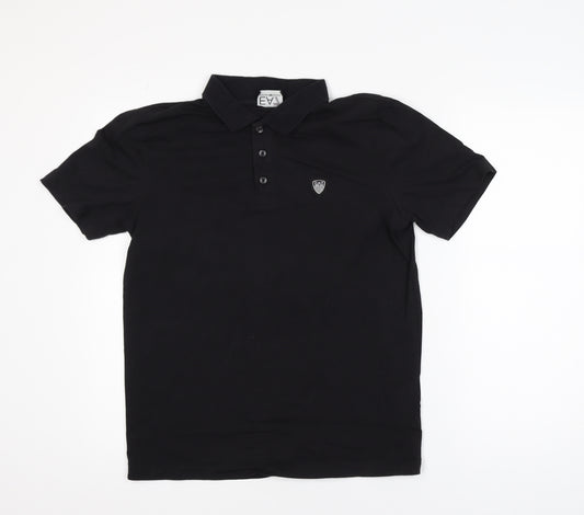 Emporio Armani EA7 Men's Black Polo Shirt M Regular Fit