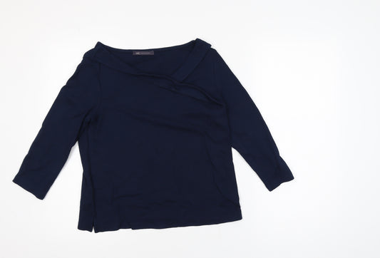 Marks and Spencer Women's Blue Boat Neck 3/4 Sleeve Blouse Size 12