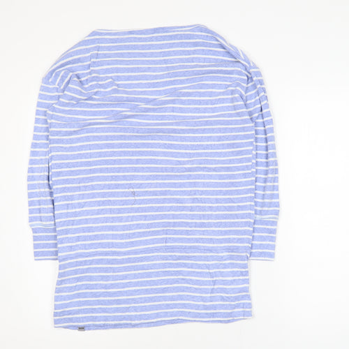 BAM Womens Blue Striped 3/4 Sleeve Bamboo T-Shirt Size 14