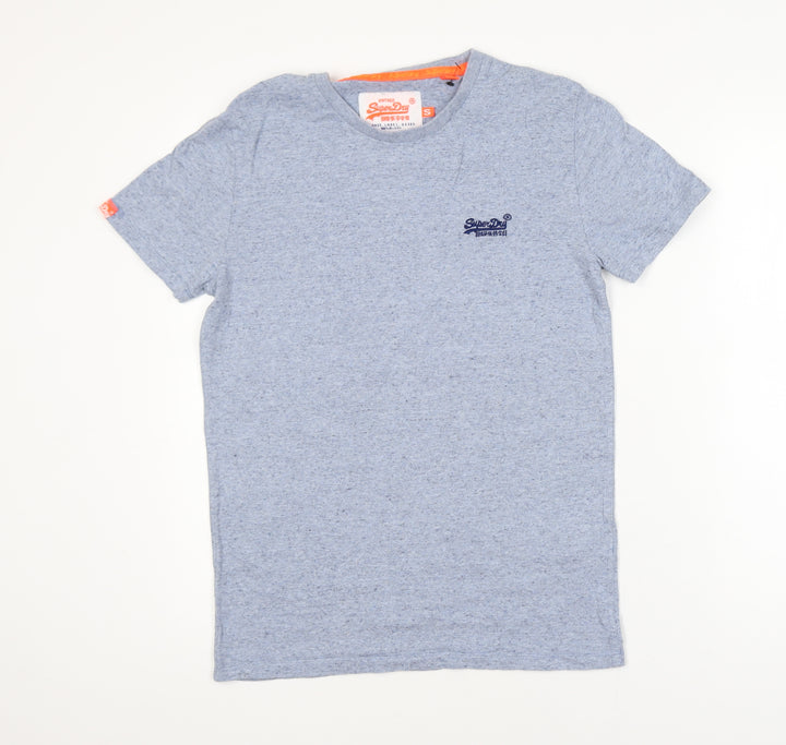Superdry Men's Blue Crew Neck Short Sleeve Vintage T-Shirt Size S