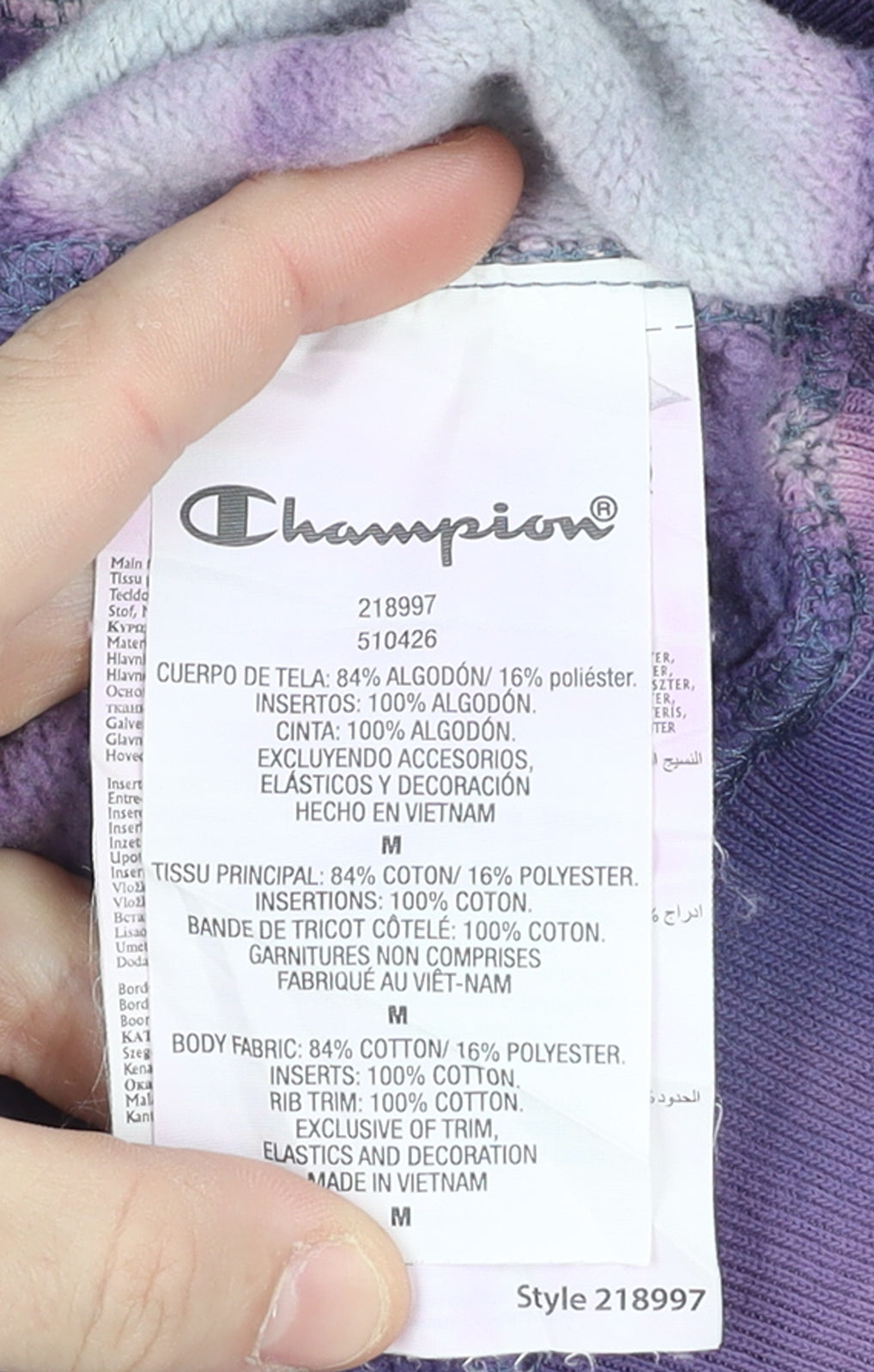 Champion Men’s Multicoloured Henley Sweatshirt Medium