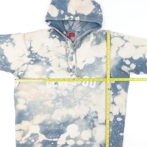 Levi's Mens Blue XL Pullover Graphic Hoodie Tie-Dye Fleece