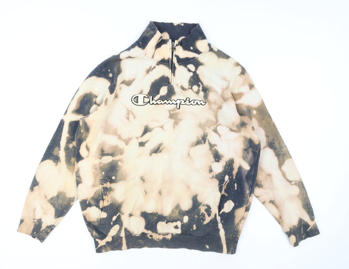 Champion Men's Multicoloured 2XL 1/2 Zip Tie Dye Sweatshirt