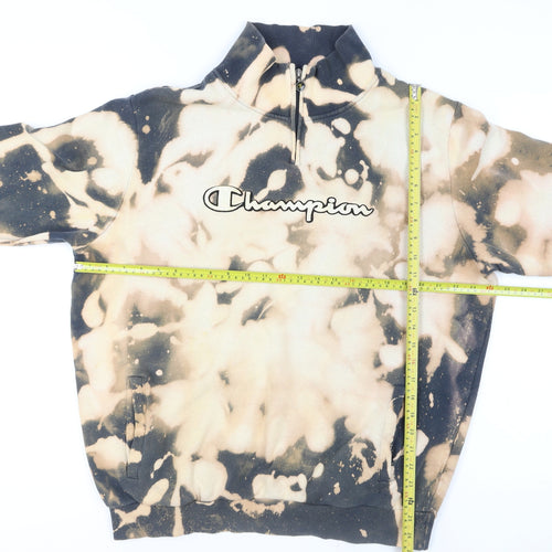 Champion Men's Multicoloured 2XL 1/2 Zip Tie Dye Sweatshirt
