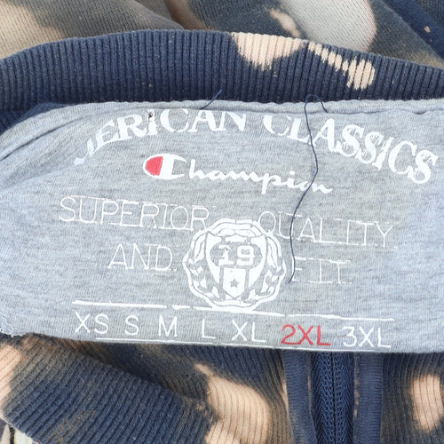 Champion Men's Multicoloured 2XL 1/2 Zip Tie Dye Sweatshirt