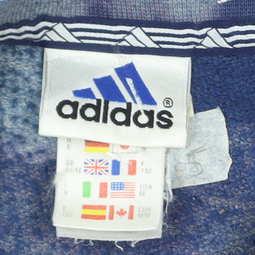 Adidas Men's Blue Bleached Graphic Pullover Sweatshirt M