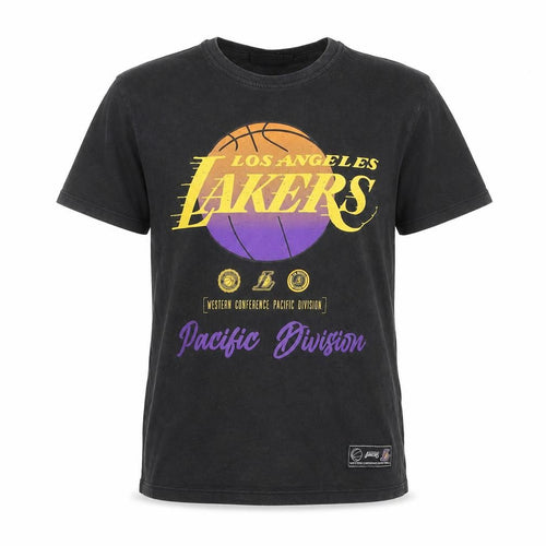 NBA Boys Black Los Angeles Lakers Graphic Print Cotton T-Shirt 8-9 Years