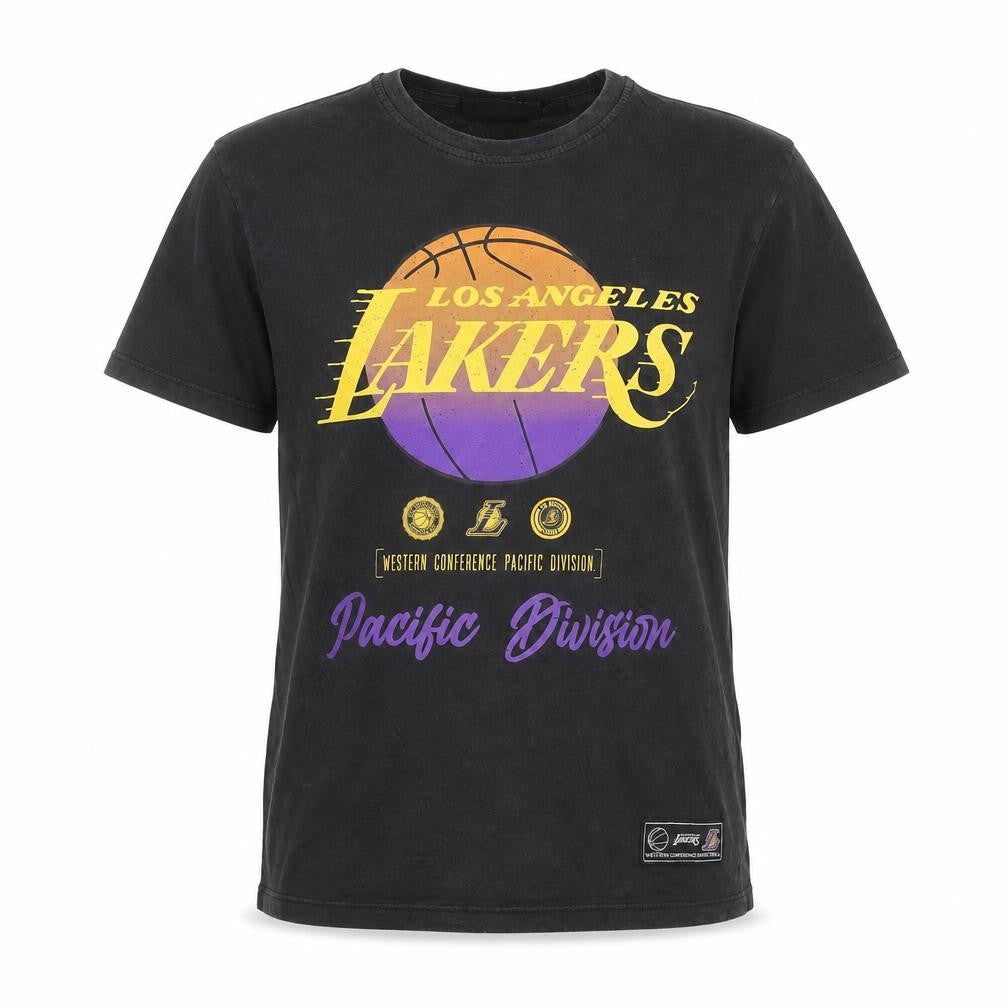 NBA Boys Black Los Angeles Lakers Graphic Print Cotton T-Shirt 8-9 Years