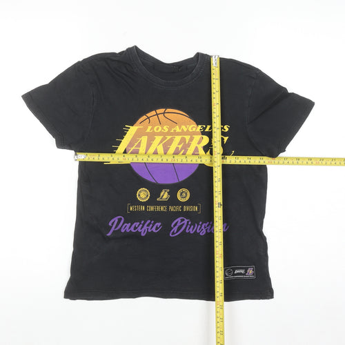NBA Boys Black Los Angeles Lakers Graphic Print Cotton T-Shirt 8-9 Years
