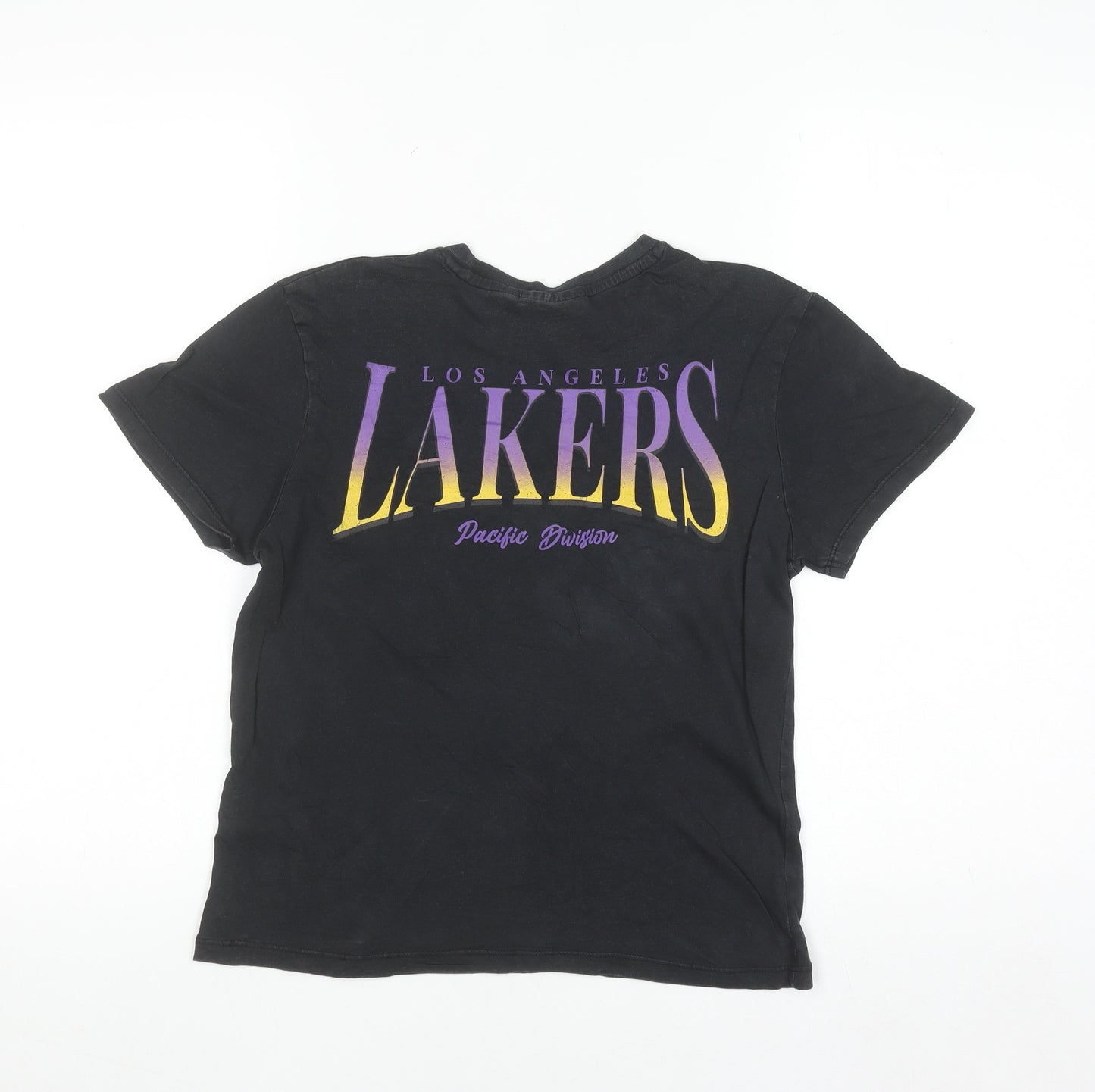 NBA Boys Black Los Angeles Lakers Graphic Print Cotton T-Shirt 8-9 Years