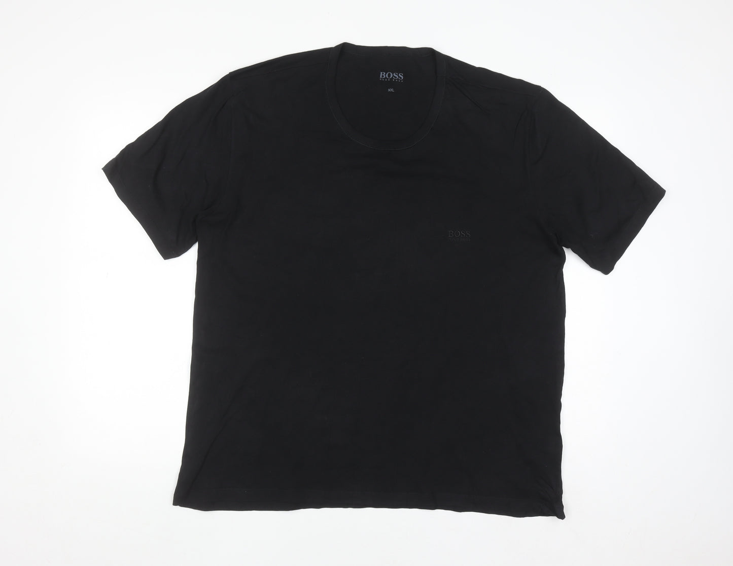 Hugo Boss Mens Black 2XL Short Sleeve Crew Neck Cotton T-Shirt