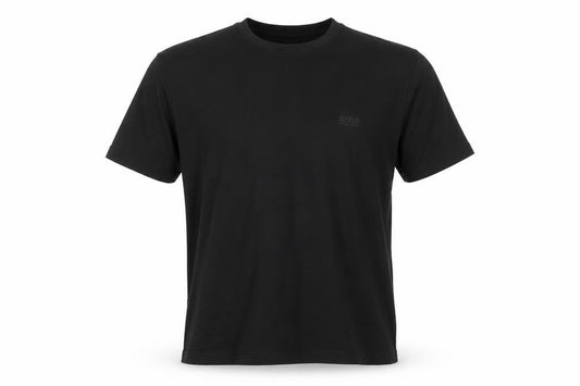 Front view of Hugo Boss men’s black 2xl short sleeve crew neck cotton t-shirt