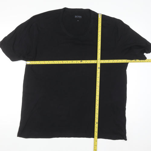 Hugo Boss Mens Black 2XL Short Sleeve Crew Neck Cotton T-Shirt