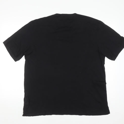 Hugo Boss Mens Black 2XL Short Sleeve Crew Neck Cotton T-Shirt