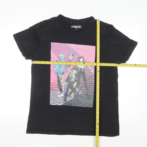 Gorillaz Mens Black Graphic Short Sleeve Cotton T-Shirt M Music Band